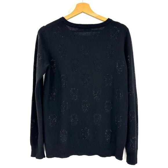 The Cashmere Project Cashmere Embellished Skulls Sweater Sz M - Picture 2 of 5